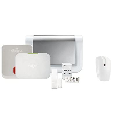 DIAGRAL Pack alarme maison connect&eacute;e DIAG17CSF avec GSM - Compatible Animaux - Kit 6