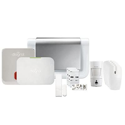 DIAGRAL Pack alarme maison connect&eacute;e DIAG17CSF avec GSM - Compatible Animaux - Kit 8