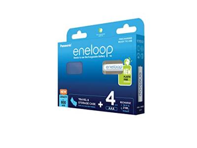 PANASONIC Eneloop Bk-4mcdec4be Rechargeable Battery 800mah 4 Units Argent&eacute;