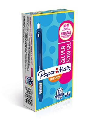 PAPERMATE Stylo gel paper mate inkjoy gel bleu 12 unit&eacute;s