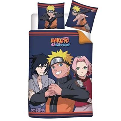 AYMAX Parrue de lit - Housse de Couette Naruto - 140x200cm - Microfibre