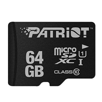 PATRIOT MEMORY  Carte M&eacute;moire Flash MicroSD LX Serie 64Go - PSF64GMDC10
