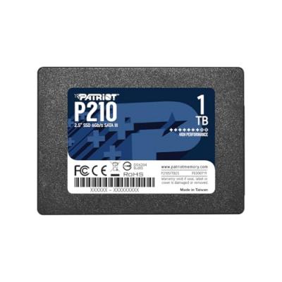 PATRIOT Disque Dur SSD Interne P210S1TB25 1To 2.5 500Mo/s SATA 6.0Go/s Noir