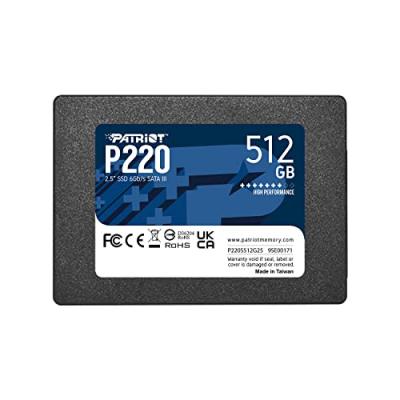 PATRIOT  P220 SSD 512Go SATA III Disque Solide Interne 2.5
