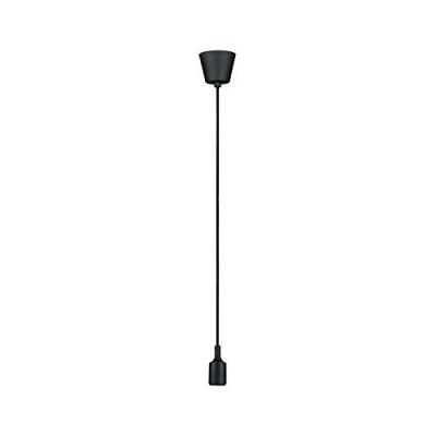 PAULMANN Suspension 1 lumi&egrave;re Ketil silicone noir IP44 Noir 