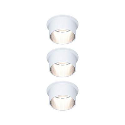 PAULMANN  Gil LED encastrable blanc mat/fer, par 3
