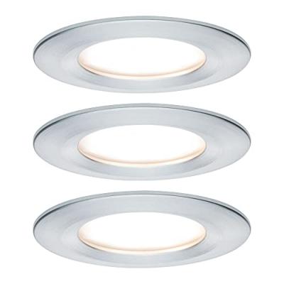 PAULMANN  lot 3 spots LED Slim Coin dimmable, alu