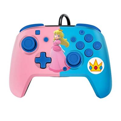 PDP Manette Filaire Faceoff Deluxe Peach Nintendo Switch