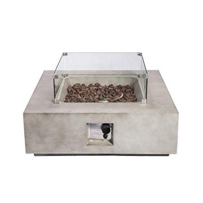 TEAMSON HOME Bras&eacute;ro de jardin,, gaz chauffage, gris, 88 X 88 X 29
