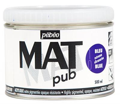  Acrylique mat pub PEBEO 500ml bleu outremer 