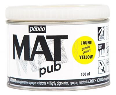  Acrylique mat pub PEBEO 500ml jaune primaire 