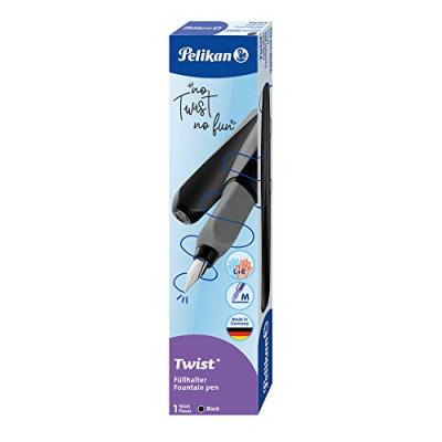 PELIKAN  Twist stylo plume, noir/gris - Lot de 2