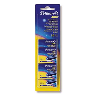 PELIKAN  Cartouches d'encre 4001 TP/6, bleu royal - Lot de 4