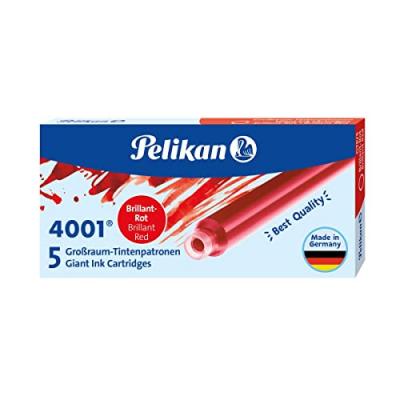 PELIKAN   cartouches d'encre grand volume 4001 gtp/5, rouge noir