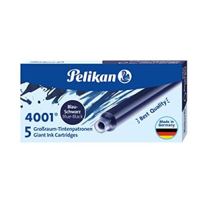 PELIKAN  Encre 4001 Etuis de 5 Cartouche d'encre GTP/5 Bleu Noir