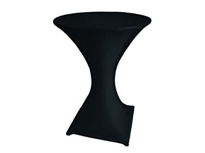 GENERIQUE Housse pour table mange-debout, noir, rond, &oslash; 80 cm x 100 cm - Perel