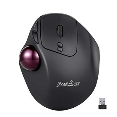 PERIXX Trackball  PERIMICE-717 D radio laser ergonomique, trackball int&eacute;gr&eacute; noir 