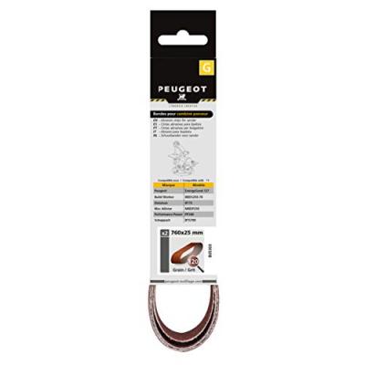 PEUGEOT Jeu de 2 bandes abrasives 760x25 mm Grain 120  OUTILLAGE