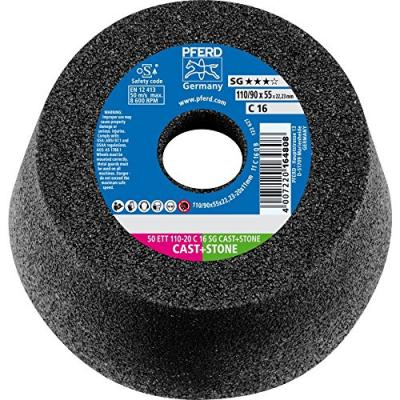 PFERD  50ETT110C16Q Meule boisseau 20C16QSG, 110 x 55 mm C, Noir