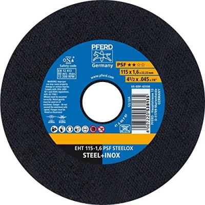 PFERD  EHT1151,6A46PPSFINOX Disque &agrave; tron&ccedil;onner A46PPFS-I, Multicolore, 115 x 16 mm