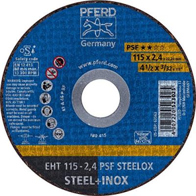 PFERD  EHT1152,4A46PPSFINOX Disque &agrave; tron&ccedil;onner A46PPSF-I, Multicolore, 115 x 2,4 mm