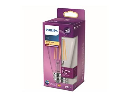 PHILIPS Ampoule Led E27 Allong&eacute;e Blanc-chaud 60w X1  - L'unit&eacute;