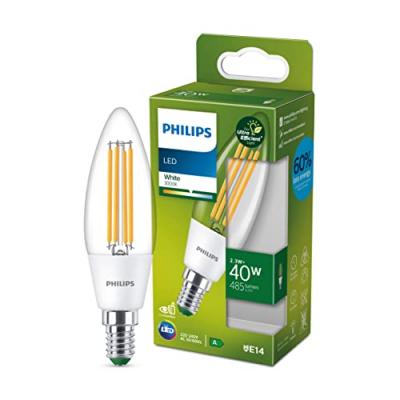 PHILIPS  bougie LED E14 2,3&nbsp;W 485&nbsp;lm claire 3&nbsp;000&nbsp;K