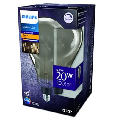  Philips ampoule LED Standard Giant E27 20W Blanc Chaud Smoky Compatible Variateur, Verre