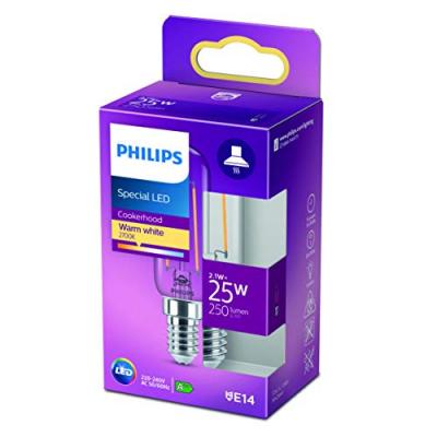 PHILIPS  - ampoule led Tube T25 E14 25W Blanc Chaud Claire, Verre
