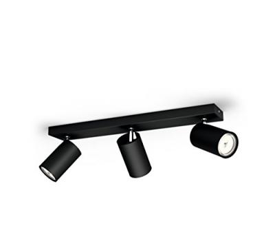 PHILIPS  myLiving Kosipo spot GU10 noir &agrave; 3 lampes