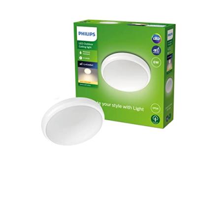 PHILIPS  - Plafonnier doris - 6W - 2700 Kelvin - IP54 - Blanc