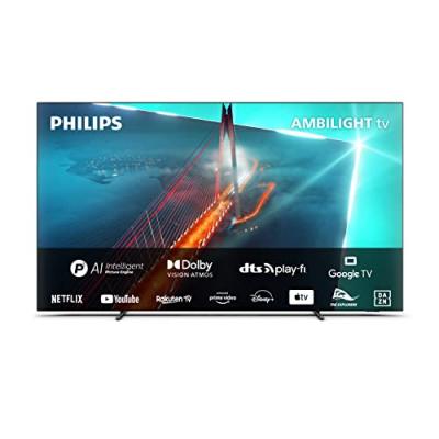 PHILIPS TV OLED  55OLED708 139 cm 4K UHD Smart TV 2023 Chrome satin&eacute;