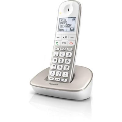 PHILIPS T&eacute;l&eacute;phone Sans Fil  XL4901S/23 Blanc DECT 1,9