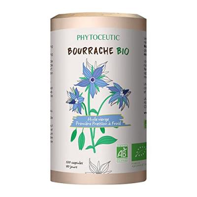 PHYTOCEUTIC  Huile de Bourrache Bio 120 Capsules 120 Unit&eacute;s