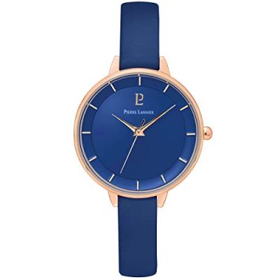 PIERRE LANNIER Montre Femme  DELICE 001H966 - Bracelet Cuir Bleu