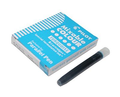 PILOT  Bte 6 Cartouches D'encre Pour Stylo Parallel Pen Turquoise