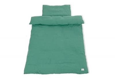 PINOLINO Linge de lit en mousseline pour lits b&eacute;b&eacute;, vert, &agrave; 2 &eacute;l&eacute;ments