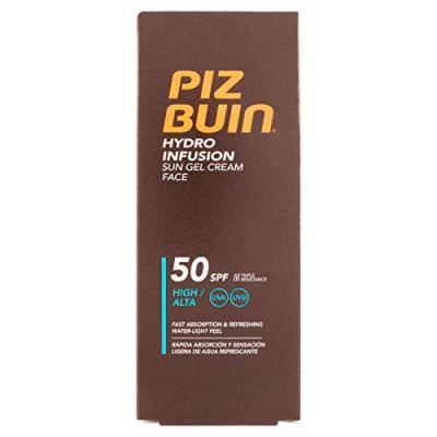 PIZ BUIN  Gel Hydro Infusion Cr&egrave;me Solaire Visage 50 ml FPS 50