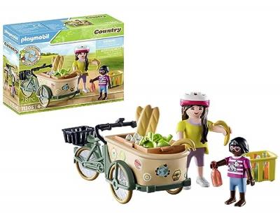 Playmobil Country 71306 Cycliste avec v&eacute;lo et remorque avant