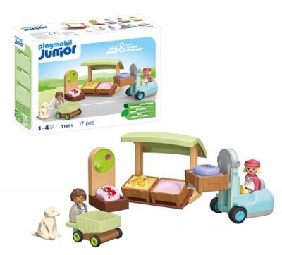 Playmobil 123 Eco Stand And Forklift Construction Game Dor&eacute; 