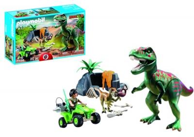 PLAYMOBIL Dites-Nous, Tiranosaurus Rex avec Exploratrice 71588, &agrave; partir de 4 Ans