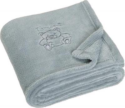 PLAYSHOES  couverture polaire ours 75 x 100 cm gris