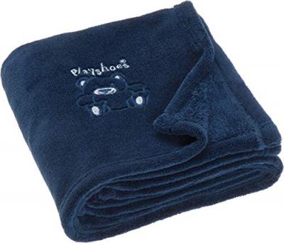 PLAYSHOES Couverture polaire ours -  - 100 x 150 cm - Bleu marine