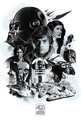STAR WARS  Maxi Poster 61 x 91,5 cm 40th Anniversary Montage