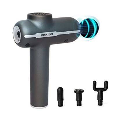 PRIXTON Pistolet de Massage Gun Fit Synergy MGF80 - Puissance 50W - 5 Vitesses - 4 T&ecirc;tes - Sans fil