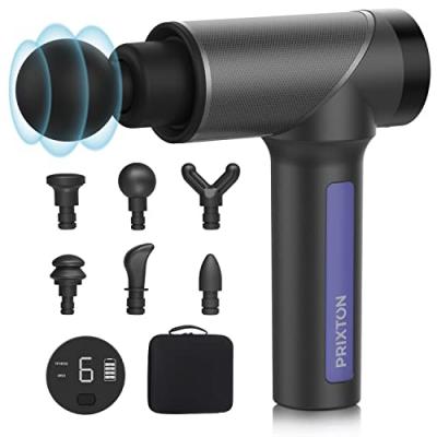 PRIXTON Pistolet de Massage Gun Fit MGF100 Puissance 30W 9 vitesses 6 t&ecirc;tes Sans fil
