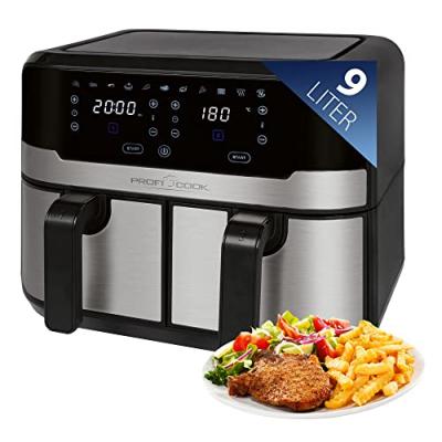 PROFICOOK Double friteuse &agrave; air chaud avec &eacute;cran tactile  PC-FR1242H