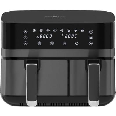 PROFICOOK Profi Cook PC-FR 1295 H Friteuse &agrave; air chaud 9 l 2700 W 2 thermostats s&eacute;par&eacute;s noir, inox