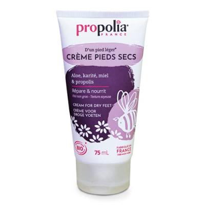 PROPOLIA Cr&egrave;me pieds secs certifi&eacute;e Bio Alo&egrave;, Karit&eacute; et Propolis 
