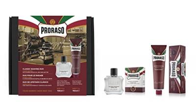 PRORASO Coffret Duo  Cr&egrave;me &agrave; Raser + Baume Apr&egrave;s Rasage